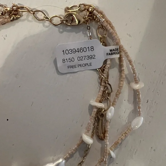 Free People Ariana Ost something beautiful Boho Pearl and Bead Necklace - Picture 5 of 7